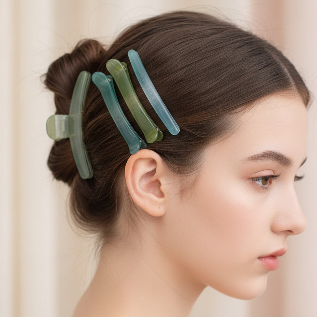 Matte Pastel Hair Clip Set Color Set 5