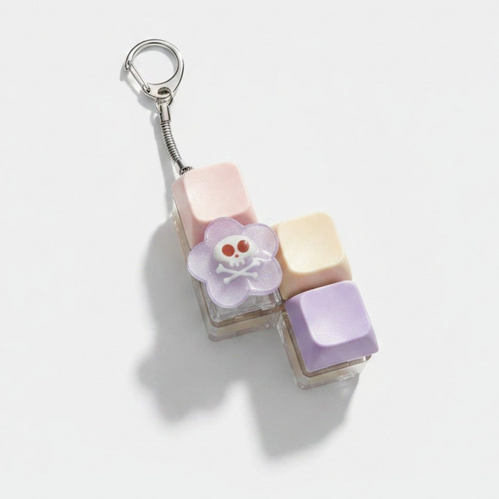 Smiley Face Keychain With Blocks - Type 2