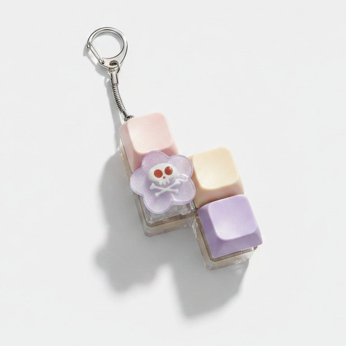 Smiley Face Keychain With Blocks - Type 2