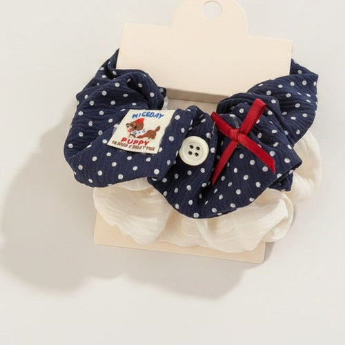 Adorable Polka Dot Puppy Scrunchie Set – hair accessories (view 1)
