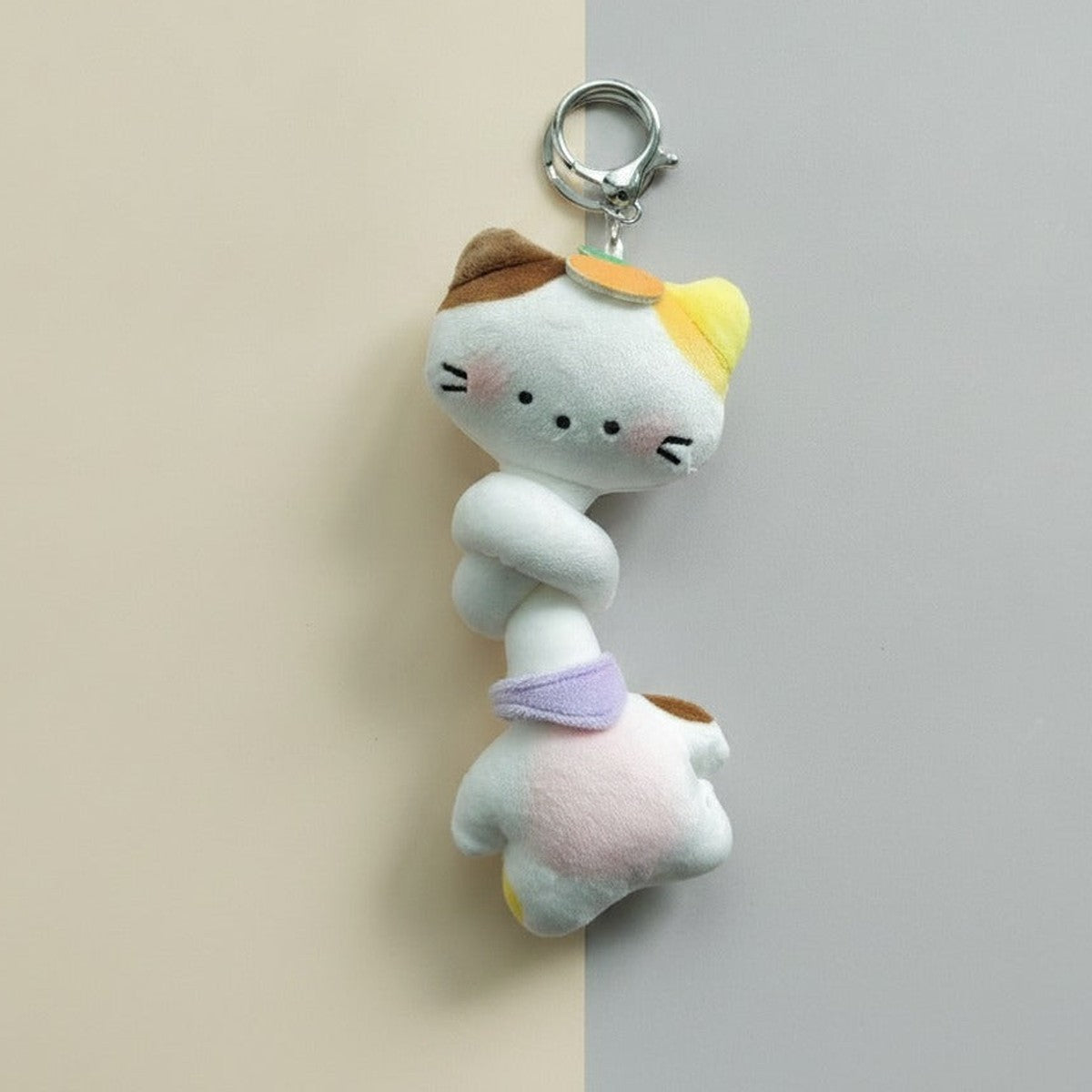 Cute Cat Knotted Plush Keychain – novelty & toys (view 1)