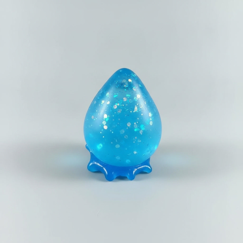 Glitter Water Drop Squishy - Blue