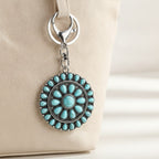 Turquoise Sunburst Keychain