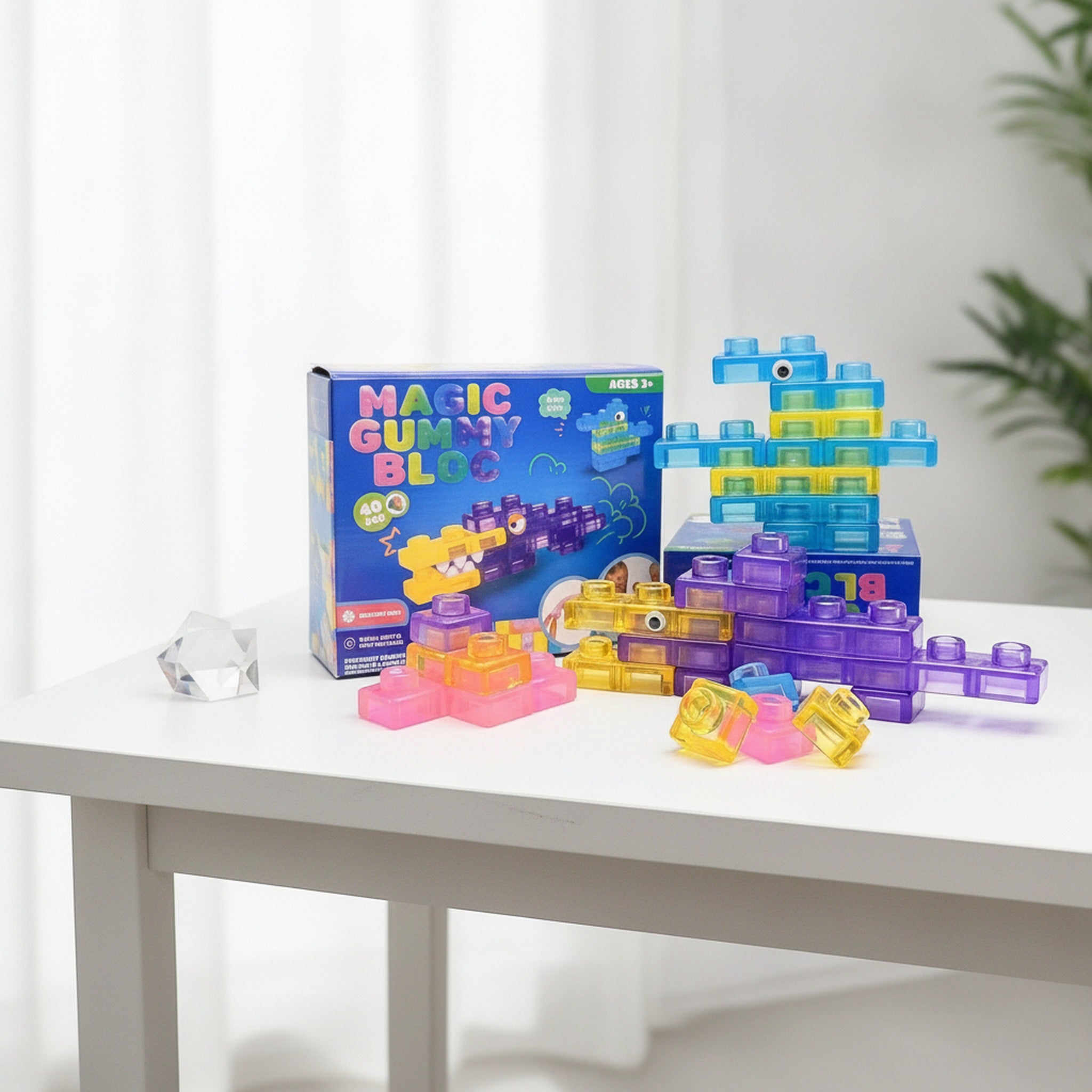 Mini Building Block Fidget Set - Neon Mix