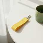 Textured Keychain Pouch Kit - Silver Hook Yellow