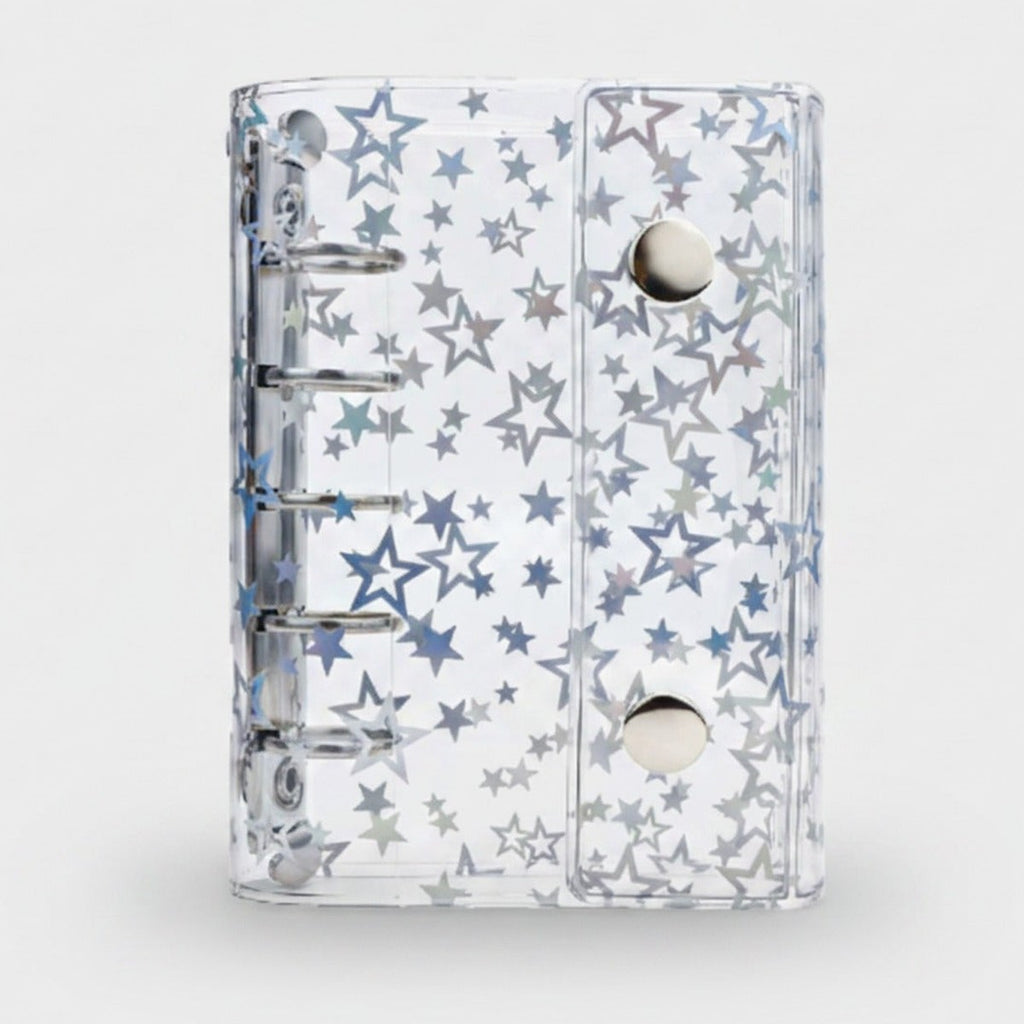 Star Print Clear Hardcover Journal Planner – stationery (view 1)