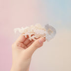 Wavy Leaf Hair Claw Clip - White