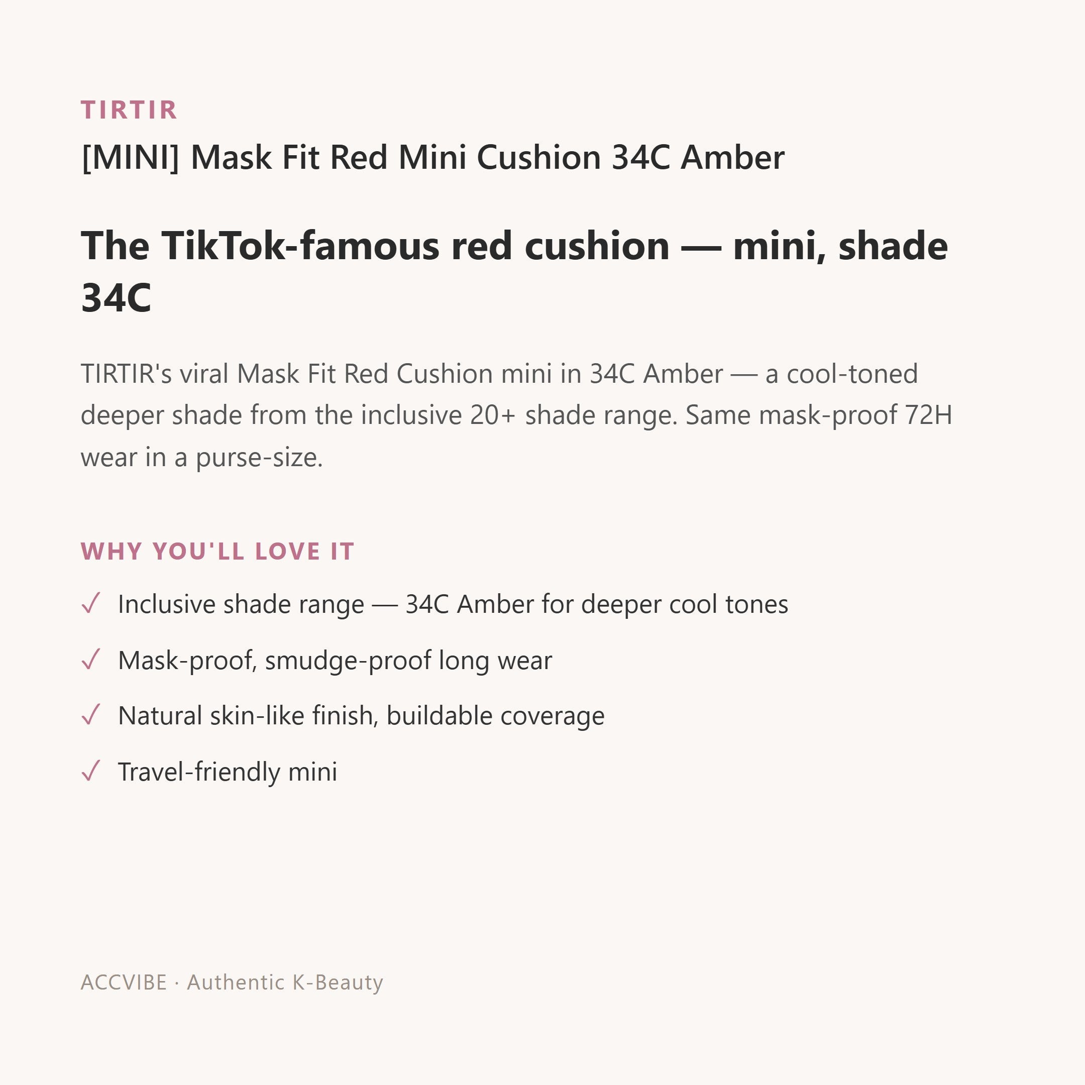 Mask Fit Red Mini Cushion