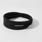 Ruched Stretchy Hair Wrap Headband - Black – hair accessories (view 1)