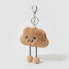 Smiley Shell Plush Bag Charm - Camel – bags & wallets (view 1)