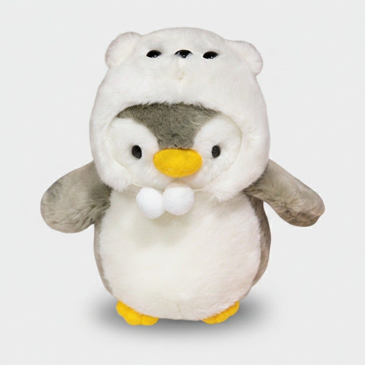 Adorable Penguin Plush Toy With Bear Hood – novelty & toys (view 1)
