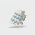 Wavy Duck Clip Hair Clip Set Blue Wave