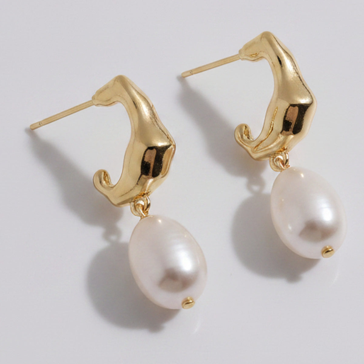Twisted Pearl Drop Earrings