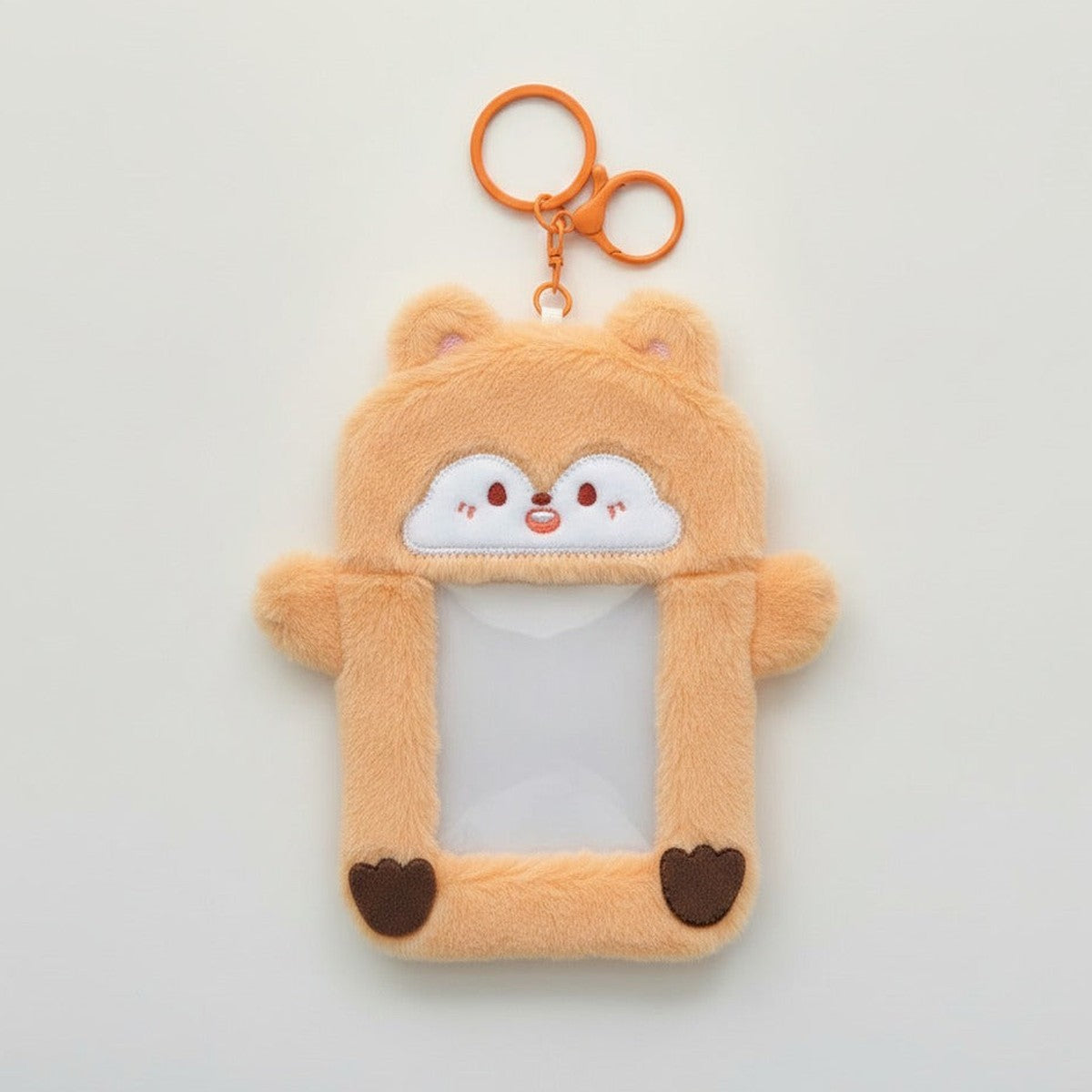 Fluffy Animal Photo Card Holder Keychain – novelty & toys (view 1)