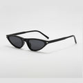 Retro Cat Eye Sunglasses - Black Frame Black Gray Lens C1 – eyewear (view 1)