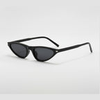 Retro Cat Eye Sunglasses - Black Frame Black Gray Lens C1 – eyewear (view 1)