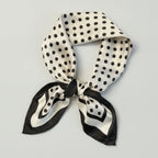 Black White Polka Dot Square Scarf – scarves & belts (view 1)
