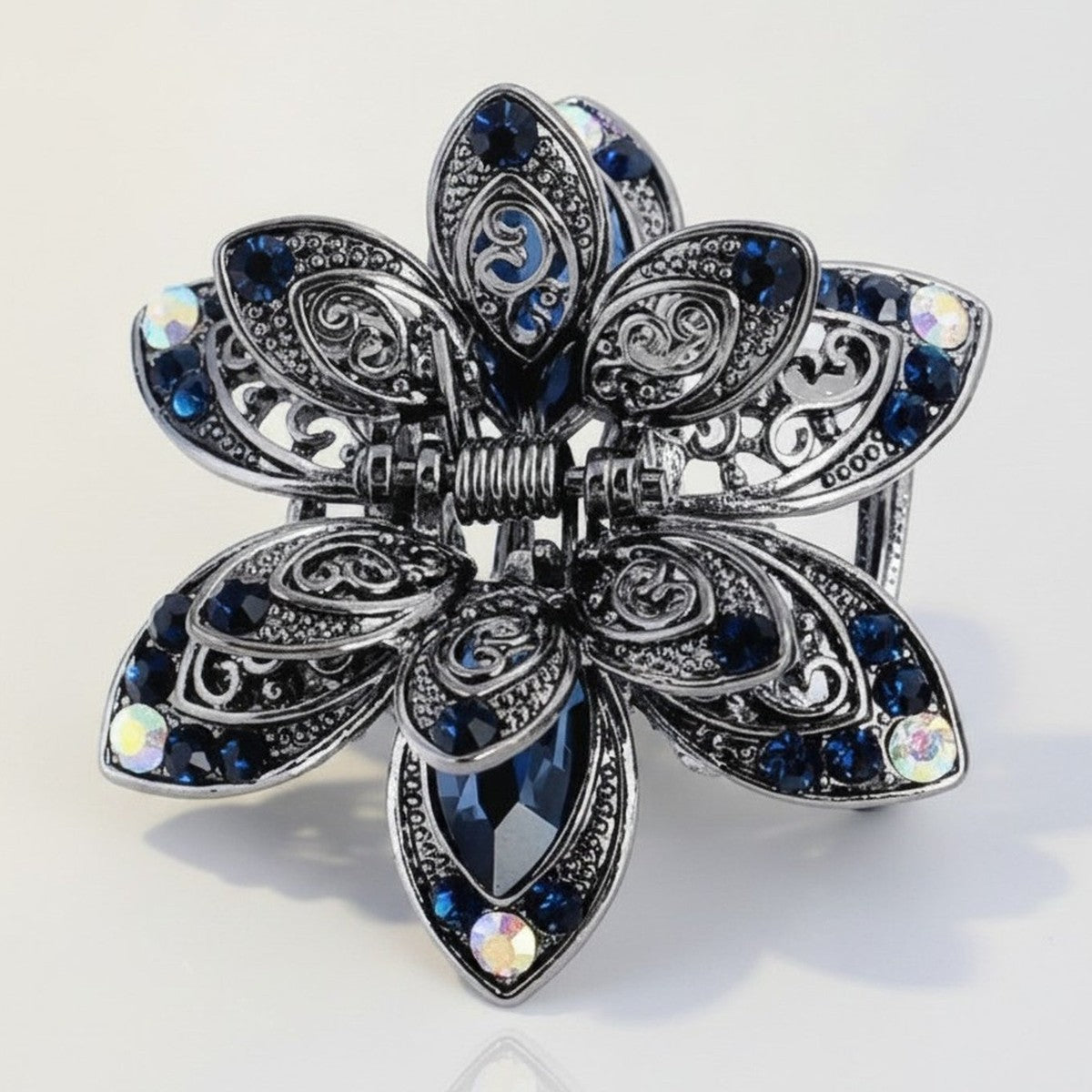 Elegant Floral Rhinestone Hair Claw Clip – hair accessories (view 1)