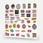 Vintage Ad Collage Sticker Set - Retro Moments