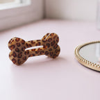 Polka Dot Bone Hair Claw - Leopard