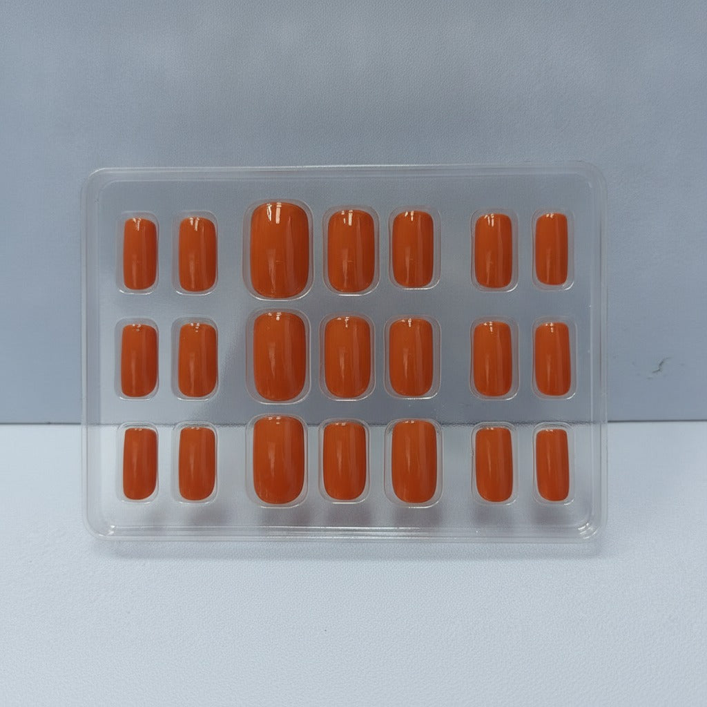 Press-On Nail Set - Burnt Orange