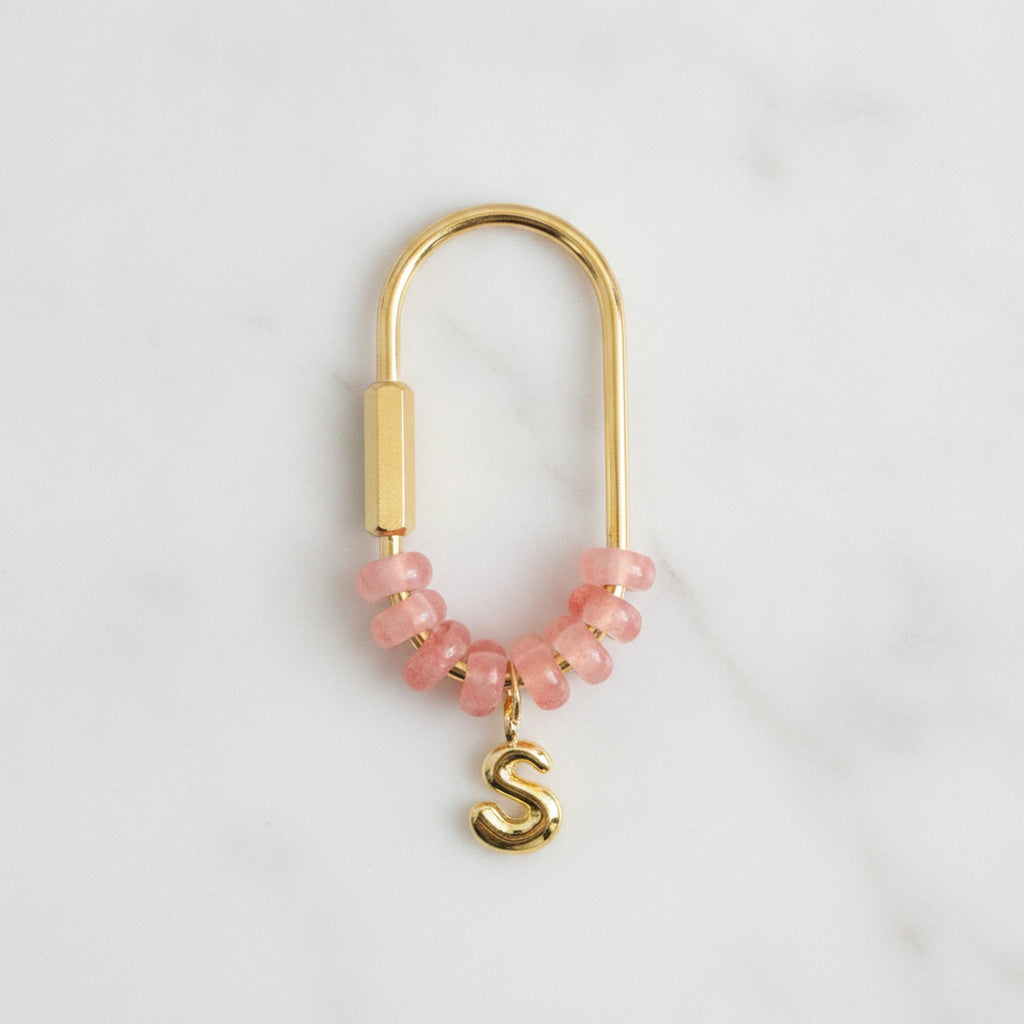 Beaded Initial Bag Charm - Type 2