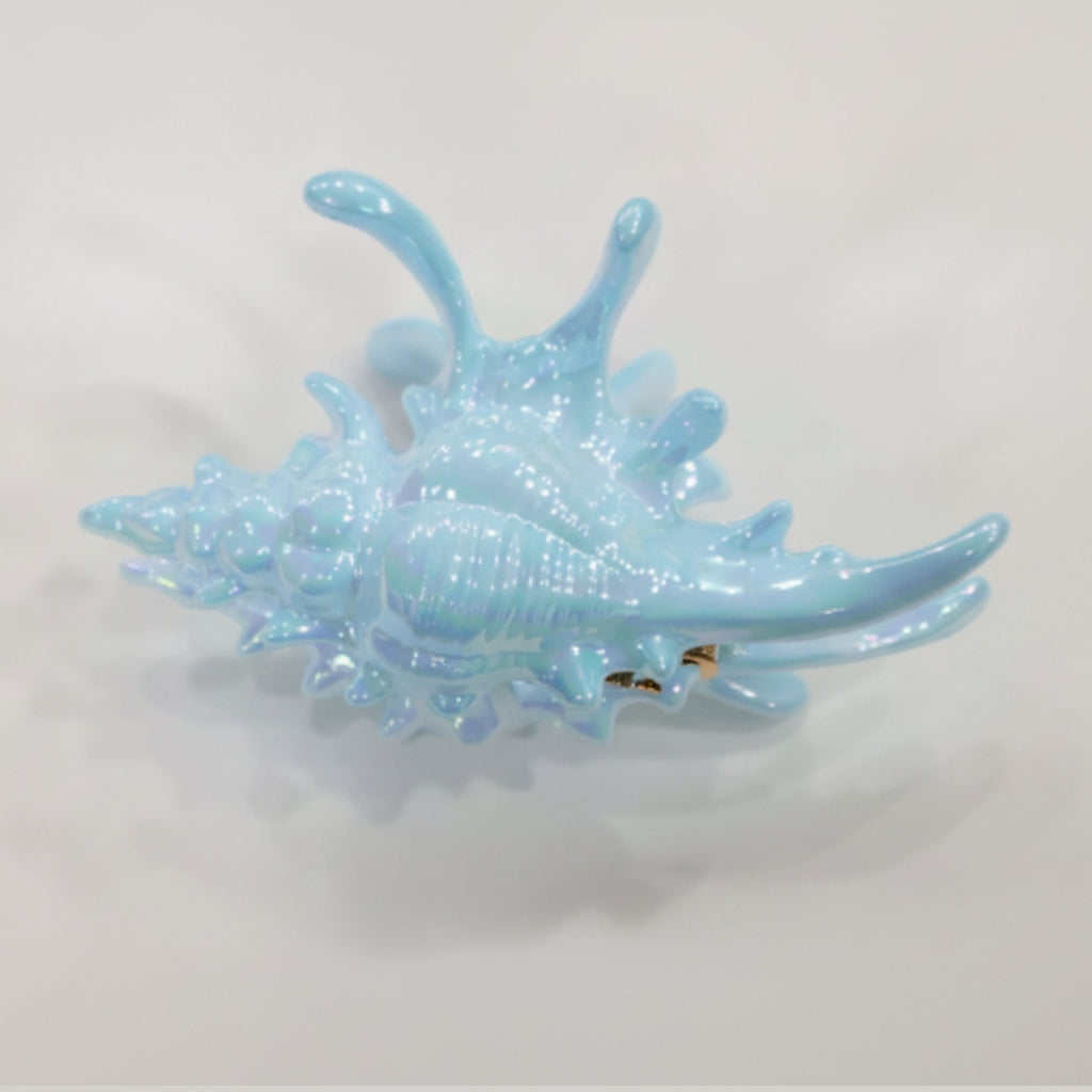 Shell Claw Hair Clip - Sky Blue