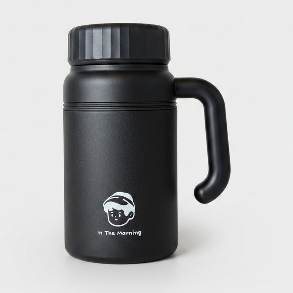 Black Insulated Tumbler With Handle Character Design – novelty & toys (view 1)