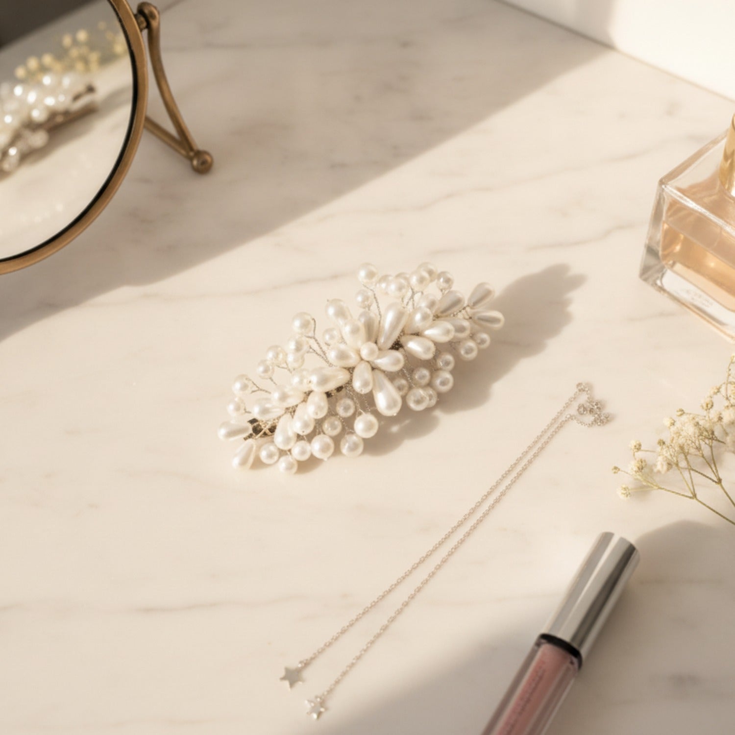Pearl Branch Hair Comb Pearl