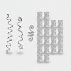 Gold Spiral Hair Clips Assorted Set Silver