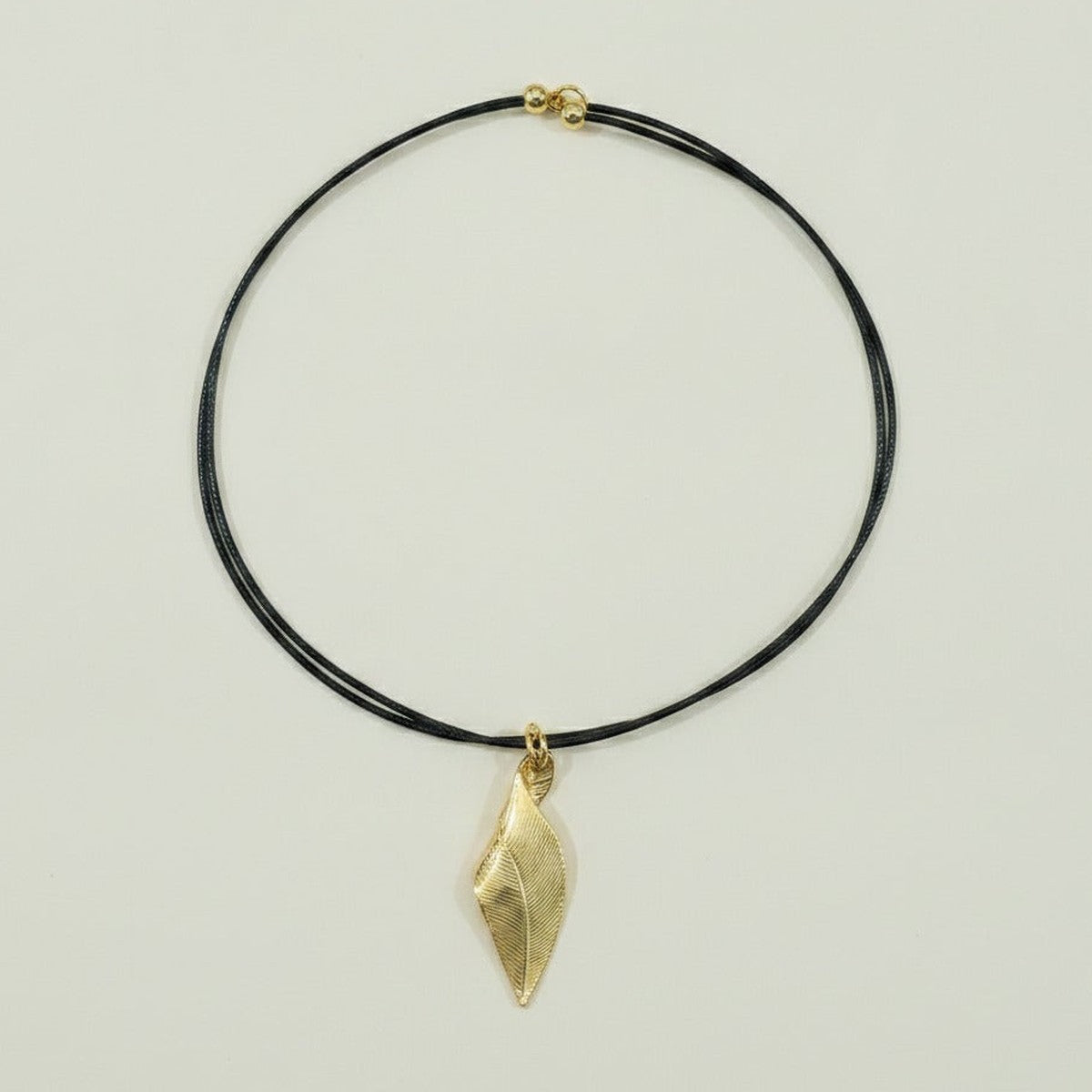 Leaf Pendant Cord Necklace – jewelry (view 1)