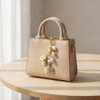 Gold Shell Pearl Crystal Phone Charm - Type 1