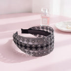 Sparkle Mesh Padded Headband - Silver