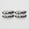 Rhinestone Clip Hair Pin Set - Heart Pearl Rhinestone – hair accessories (view 1)