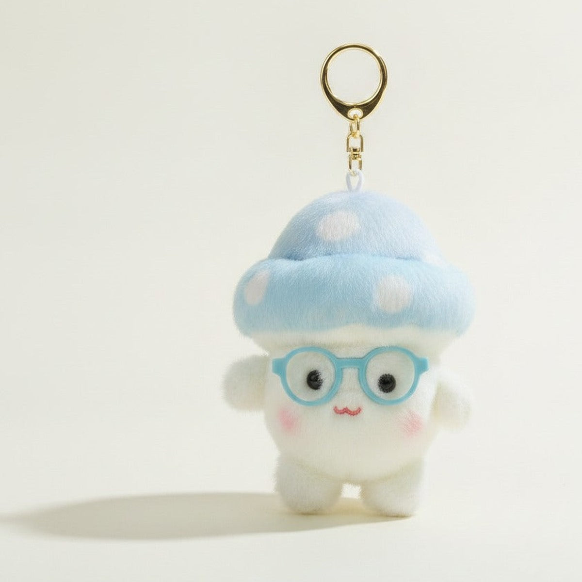 Cute Mushroom Plush Keychain with Glasses – novelty & toys (view 1)