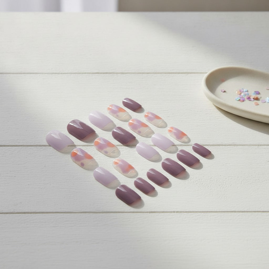 Ombre Gradient Press-On Nail Set - Soft Gradient Mix