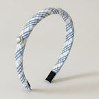 Twisted Blue And White Pearl Headband – hair accessories (view 1)