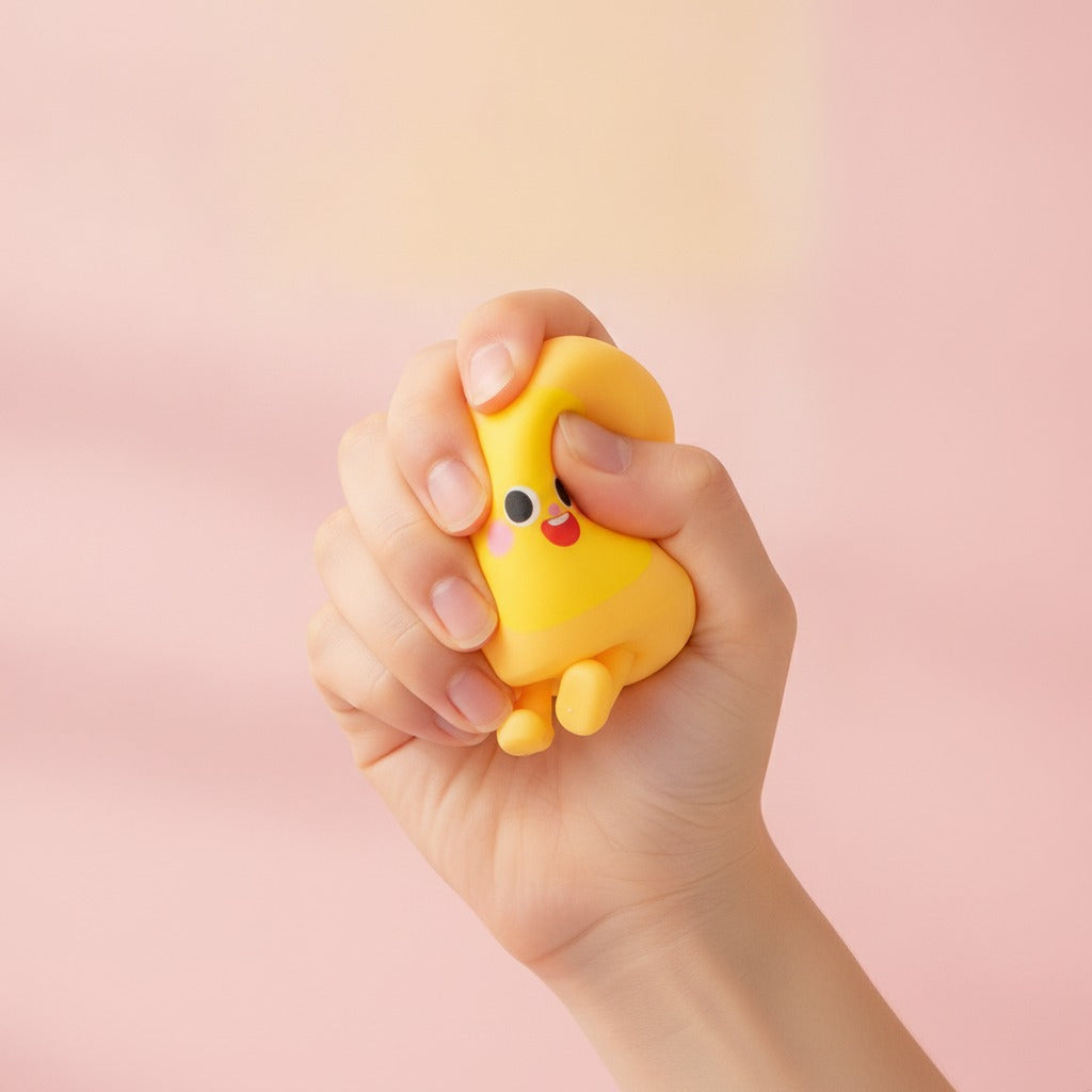 Cute Yellow Chick Squishy Plush Set - squeeze in hand