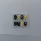 Sparkle Mix Press-On Nail Set - Forest & Gold