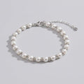 Pearl Beaded Bracelet With Rhinestone Spacers – jewelry (view 1)