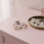 Pearl Hair Pin Set - Coffee & White Pearl