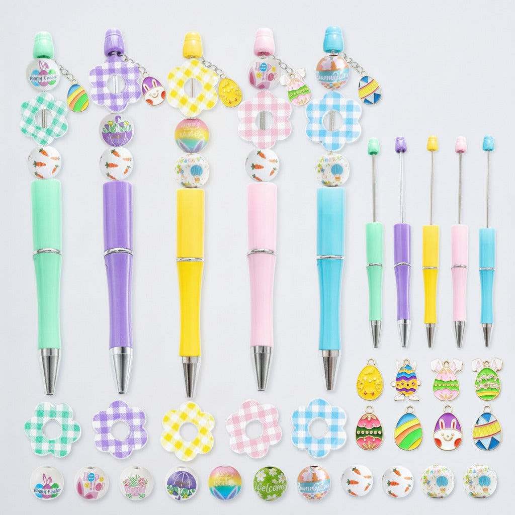 Beaded Charm Pen Set - Classic 5-Pack