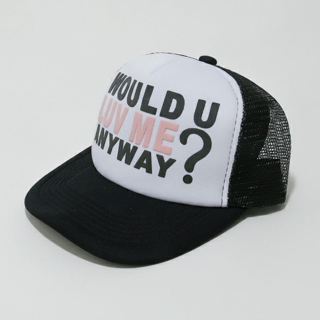 Black And White Mesh Trucker Cap – apparel accessories (view 1)