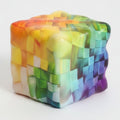 Trippy Eyes Squishy Cube - Classic Tie Dye