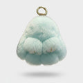 Fluffy Bunny Paw Charm Keyring - Mint Green Phone Strap – novelty & toys (view 1)