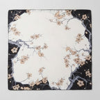 Delicate Floral Square Scarf - Cream Floral