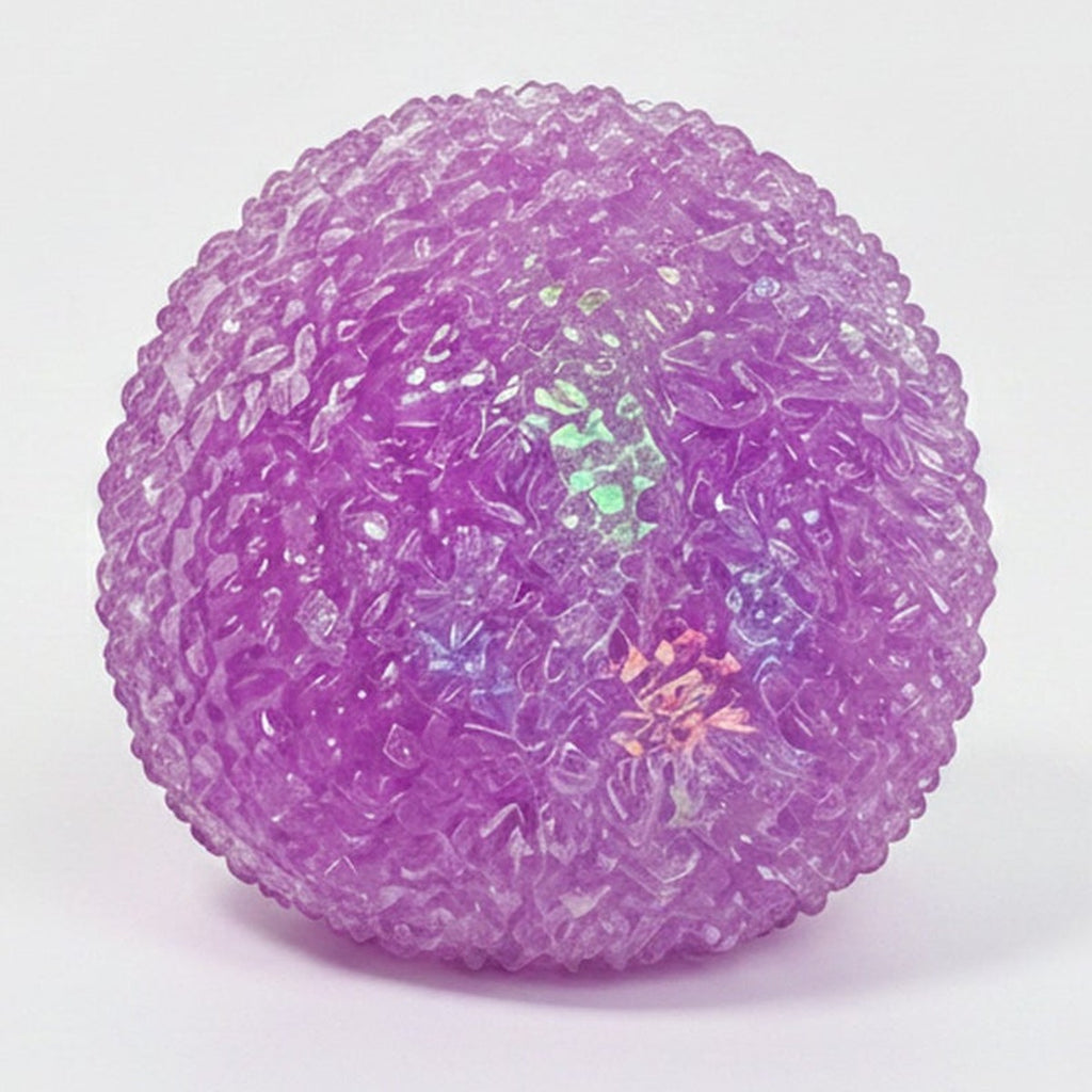 Sparkling Texture Squishy Ball - Purple