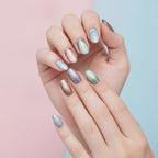 Nail Art Press-On Set - Metallic Jewel Mix