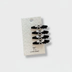 Rhinestone Black Clip Hair Pin Set Bow Rhinestone