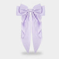 Leopard Bow Hair Claw - Purple
